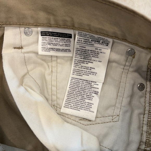 MEN'S SALE Levi’s 514 Khaki Straight Leg Pants 34x32 Classic Casual Chinos - Picture 3 of 12